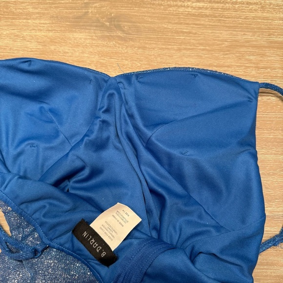 B Darlin Shimmering Evening Out Blue Dress - Picture 5 of 9